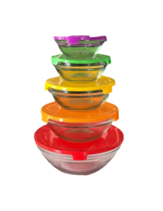 Set de 5 Bowls De Vidrio