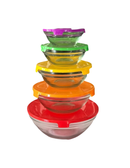 Set de 5 Bowls De Vidrio
